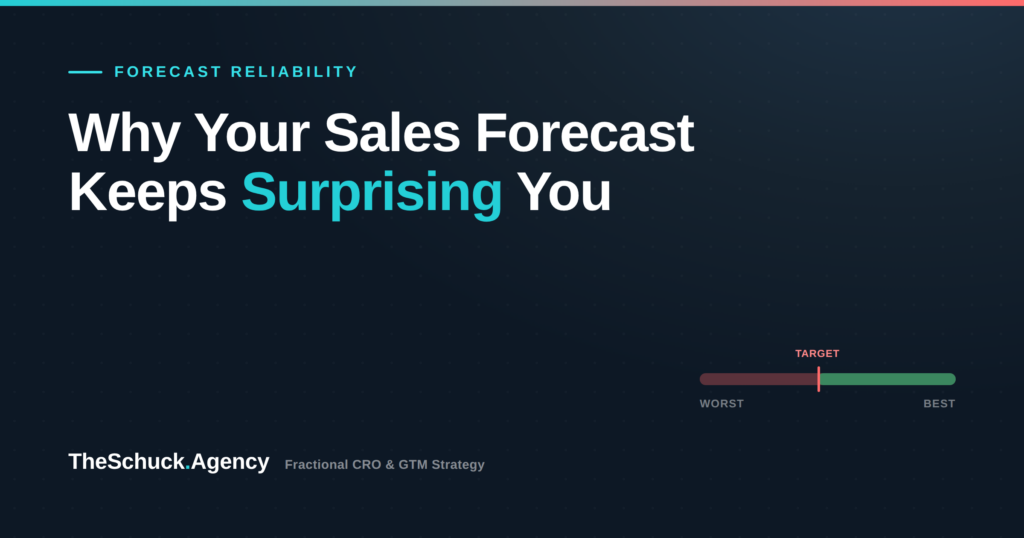 Sales forecast reliability — why your sales forecast keeps surprising you | TheSchuck.Agency